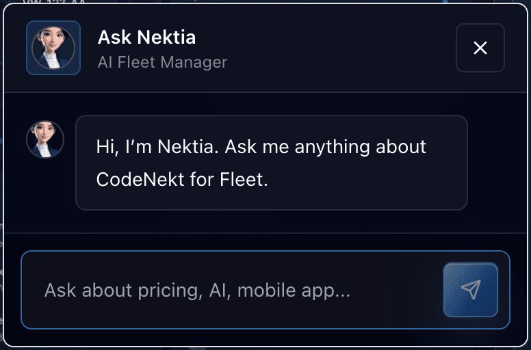 AI lead assistant chat mockup